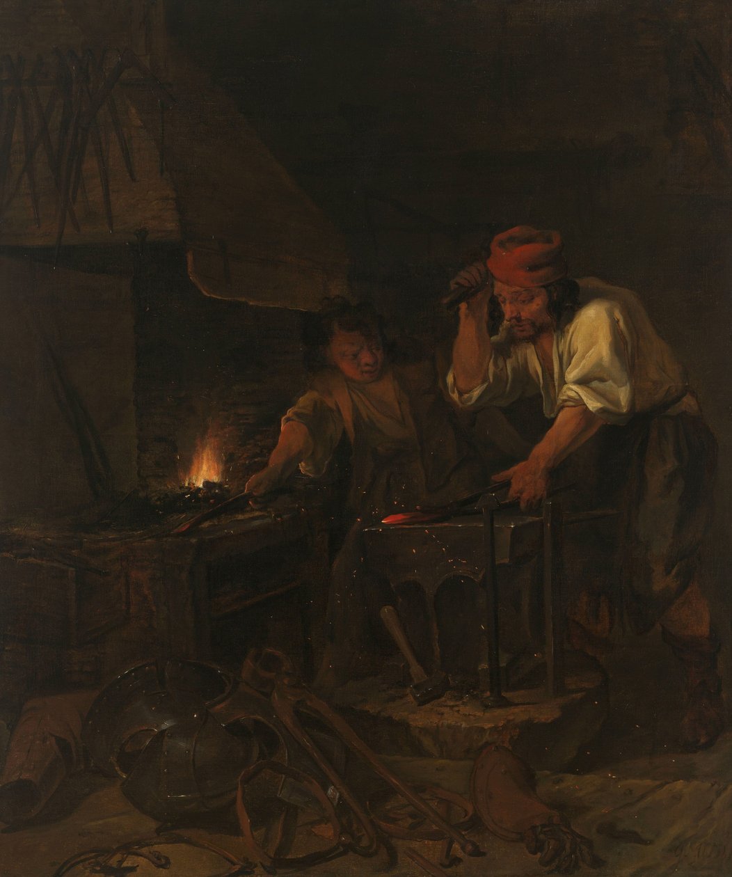 Il fabbro delle armi da Gabriel Metsu