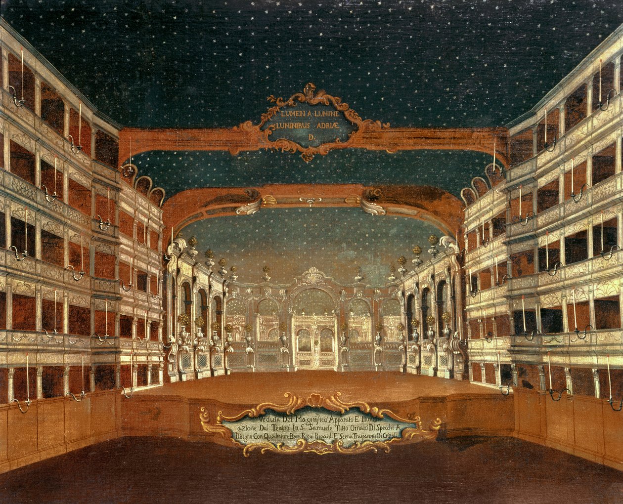 Interno del Teatro San Samuele, Venezia da Gabriele Bella