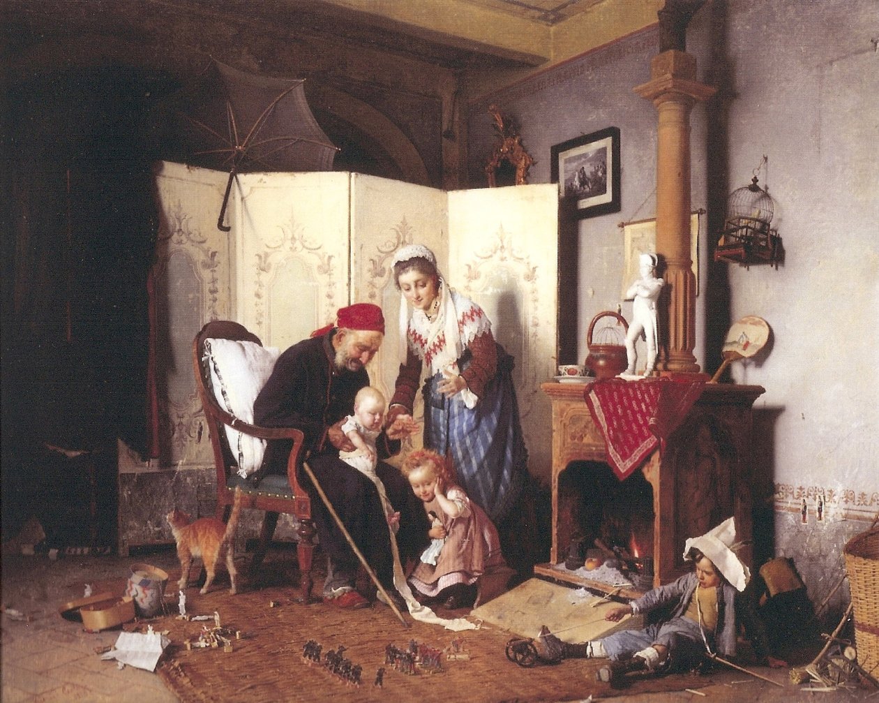 Un gioco di soldati, 1878 da Gaetano Chierici