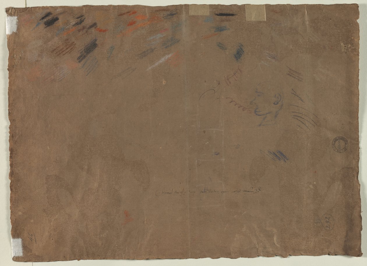 Schizzo di una Testa (verso) da Gaetano Gandolfi