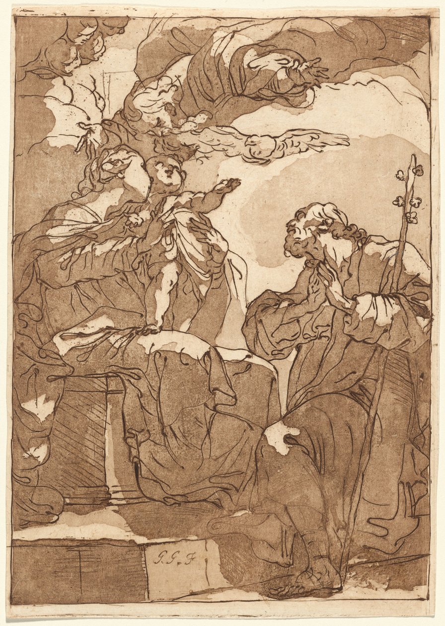 La Sacra Famiglia con Dio Padre da Gaetano Gandolfi