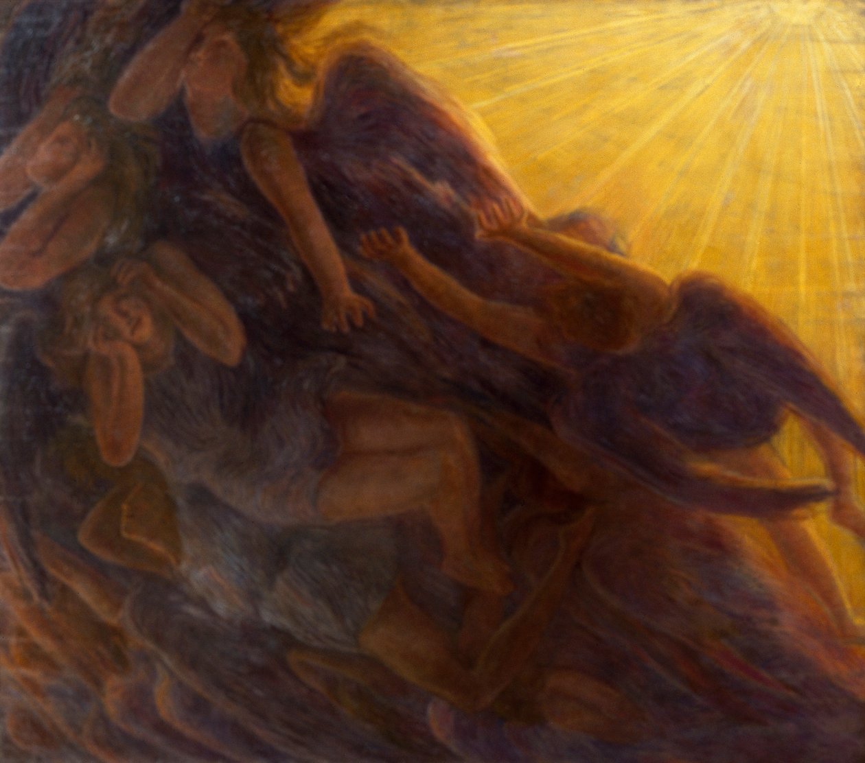 Caduta degli angeli, trittico da Gaetano Previati