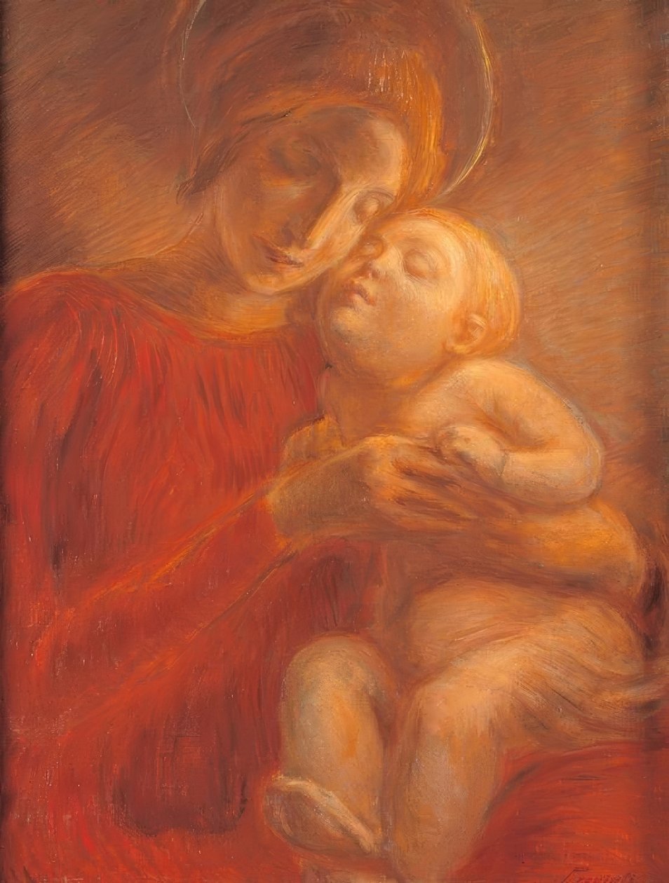 Maria con bambino da Gaetano Previati