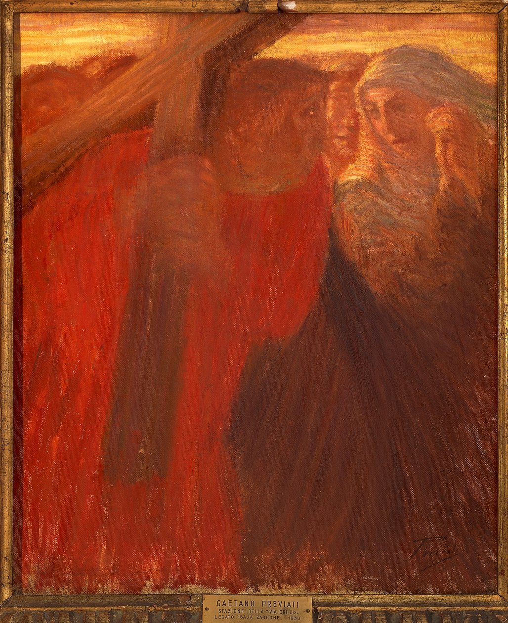 Incontro delle pie donne, Stazioni della Croce da Gaetano Previati