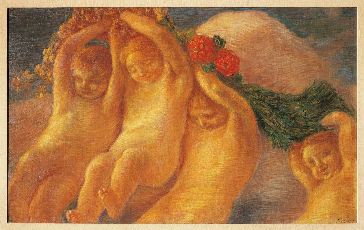 Putti con ghirlanda da Gaetano Previati