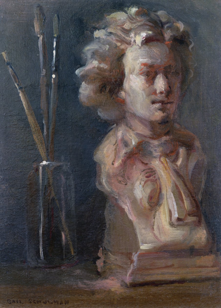 Busto di Beethoven (1770-1827) con pennelli da Gail Schulman