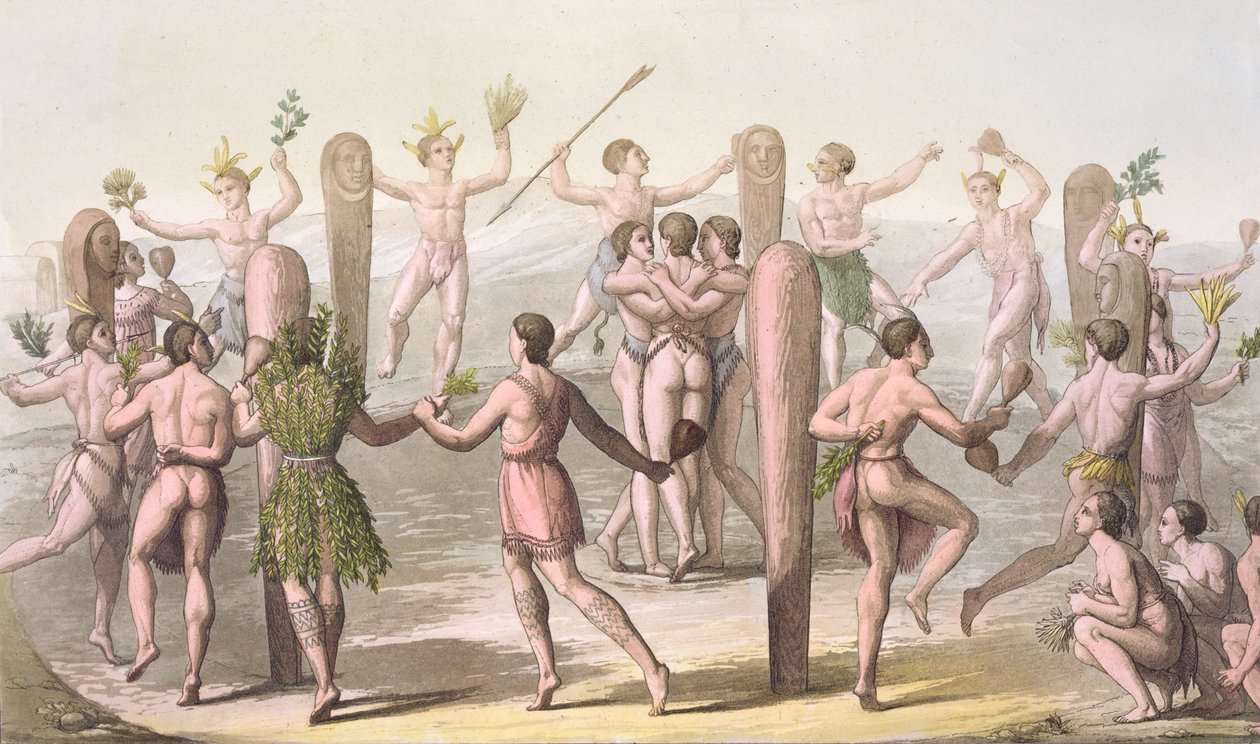 Danza degli abitanti nativi della Virginia, c.1820 da Gallo Gallina