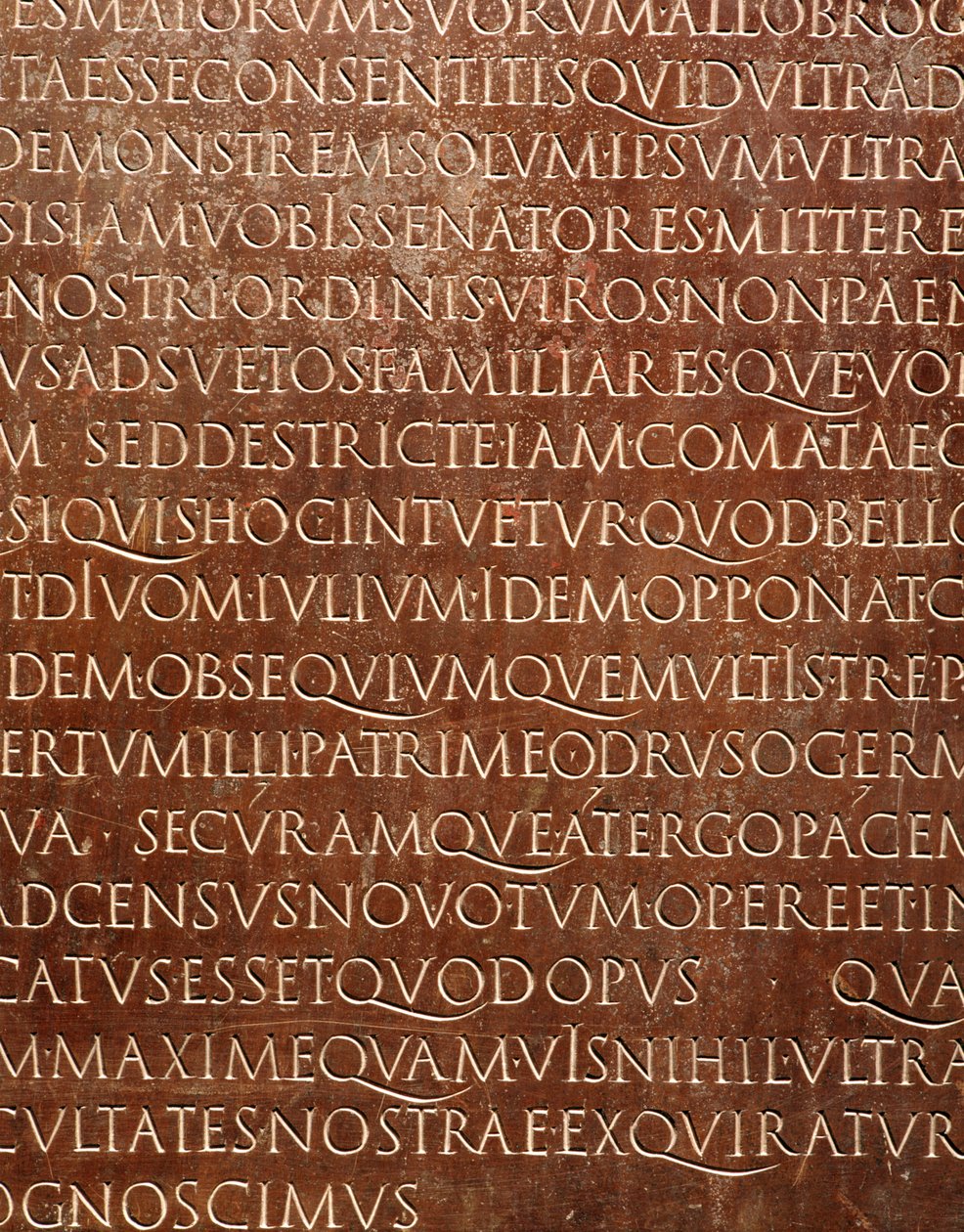 La tavoletta di Lione (dettaglio), c.48 d.C. (bronzo) da Gallo Roman