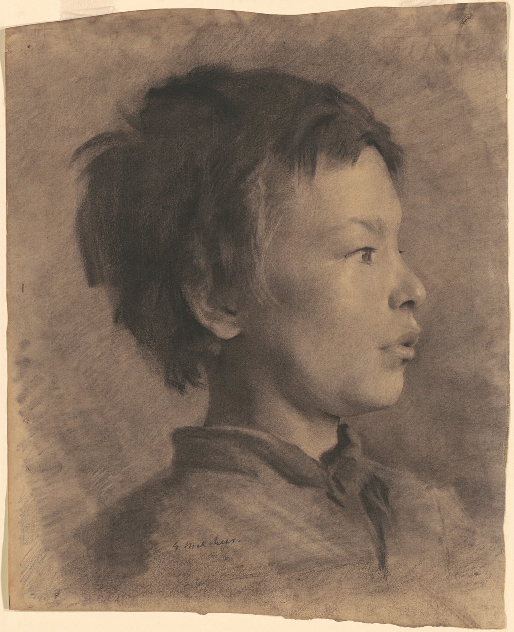 Testa di un ragazzo da Gari Melchers