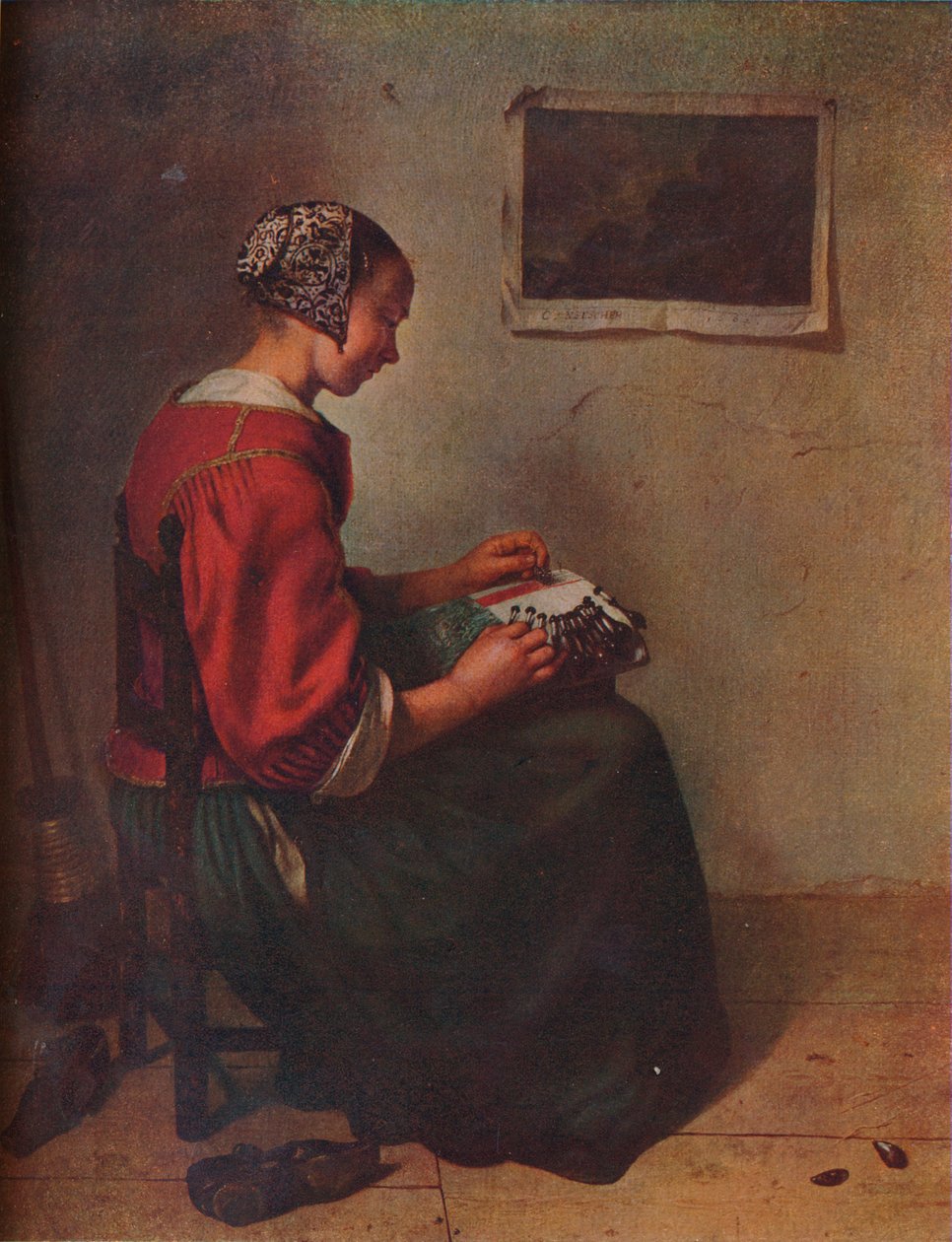 La merlettaia da Gaspar Netscher