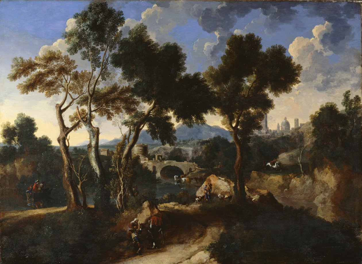 Paesaggio con villaggi, c.1640 da Gaspard and Miel, Jan van Dughet