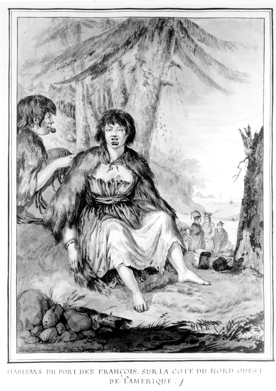Abitanti nativi vicino al Port des Francois sulla costa nord-occidentale dell