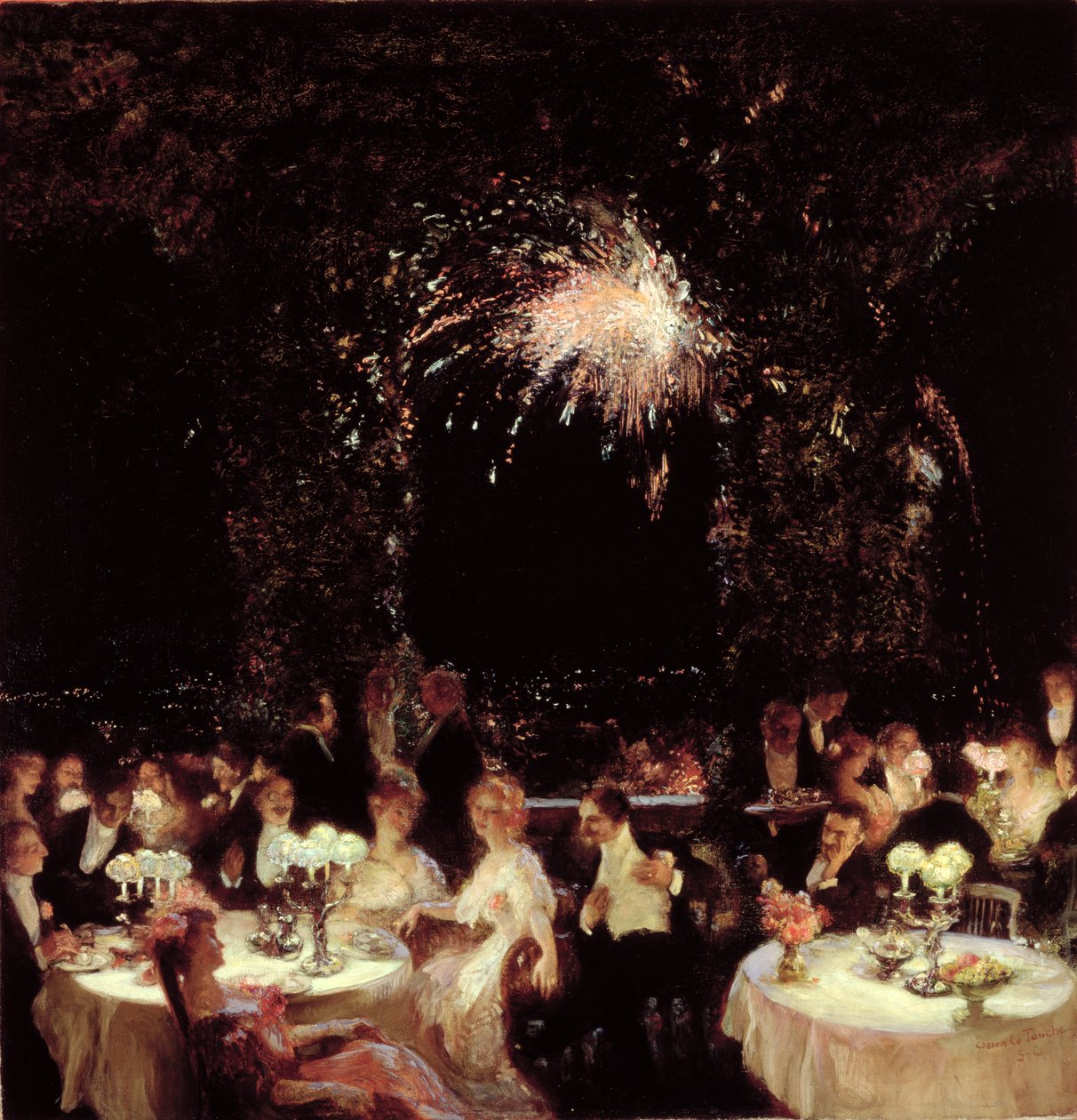 Cena al Casinò, c.1906 da Gaston de la Touche
