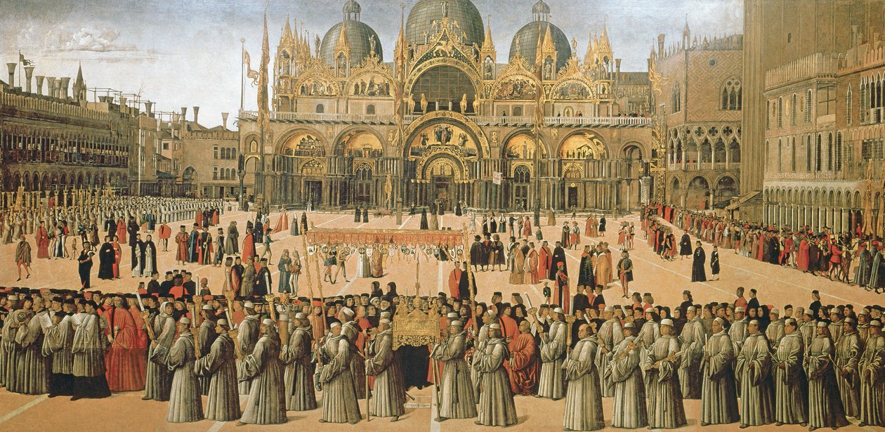 Processione in Piazza San Marco, 1496 da Gentile Bellini