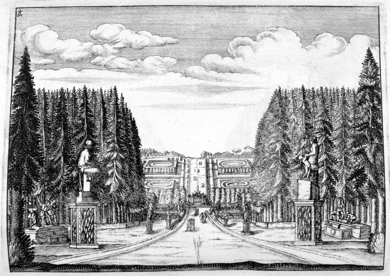 Progetto di castello e giardino, 1664 da Georg Andreas Bockler