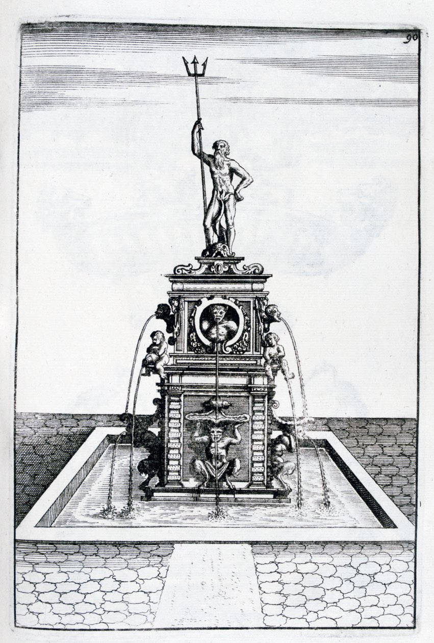 Progetto di fontana, 1664 da Georg Andreas Bockler
