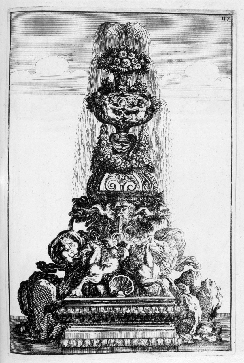 Progetto di fontana, 1664 da Georg Andreas Bockler