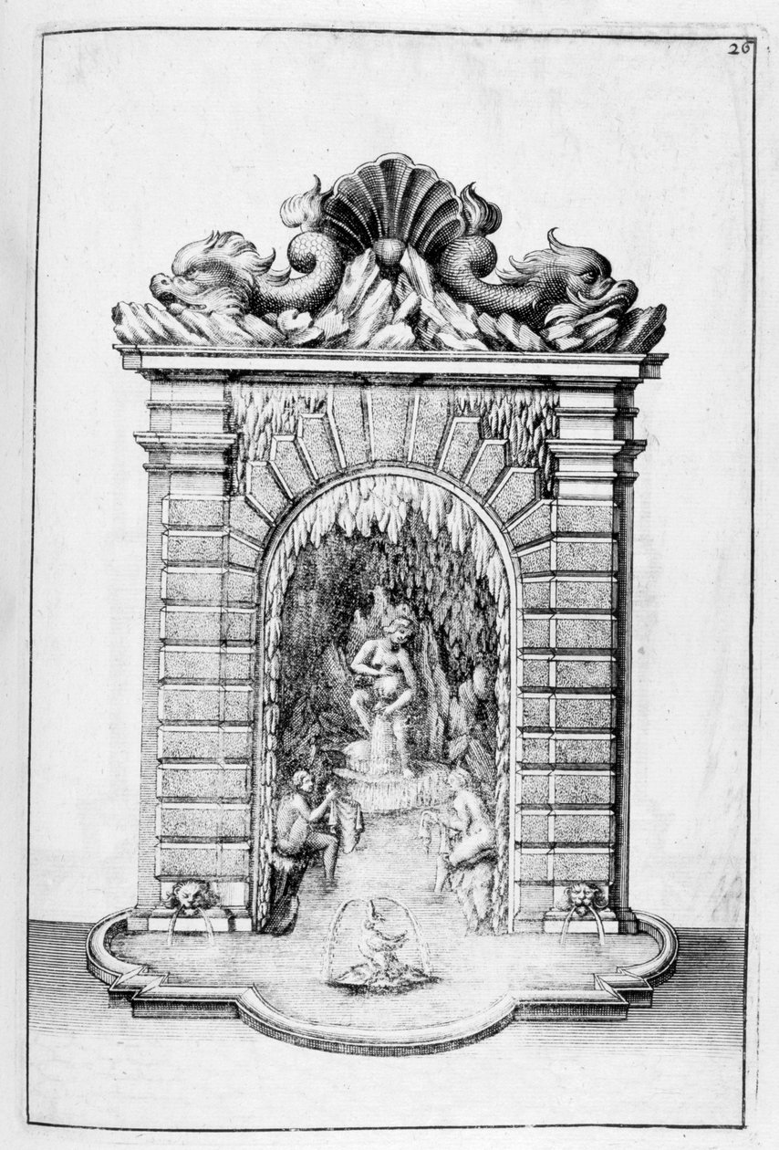 Progetto di fontana, 1664 da Georg Andreas Bockler