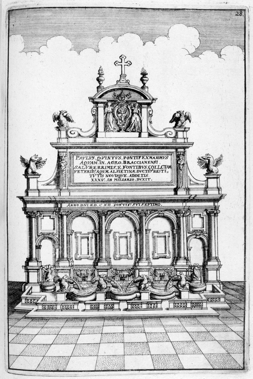 Progetto di fontana, 1664 da Georg Andreas Bockler