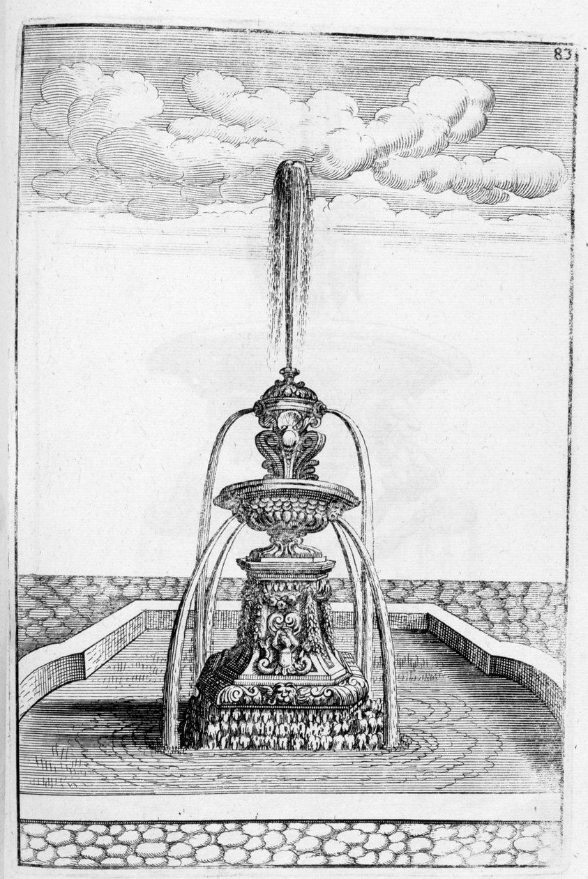 Progetto di fontana, 1664 da Georg Andreas Bockler