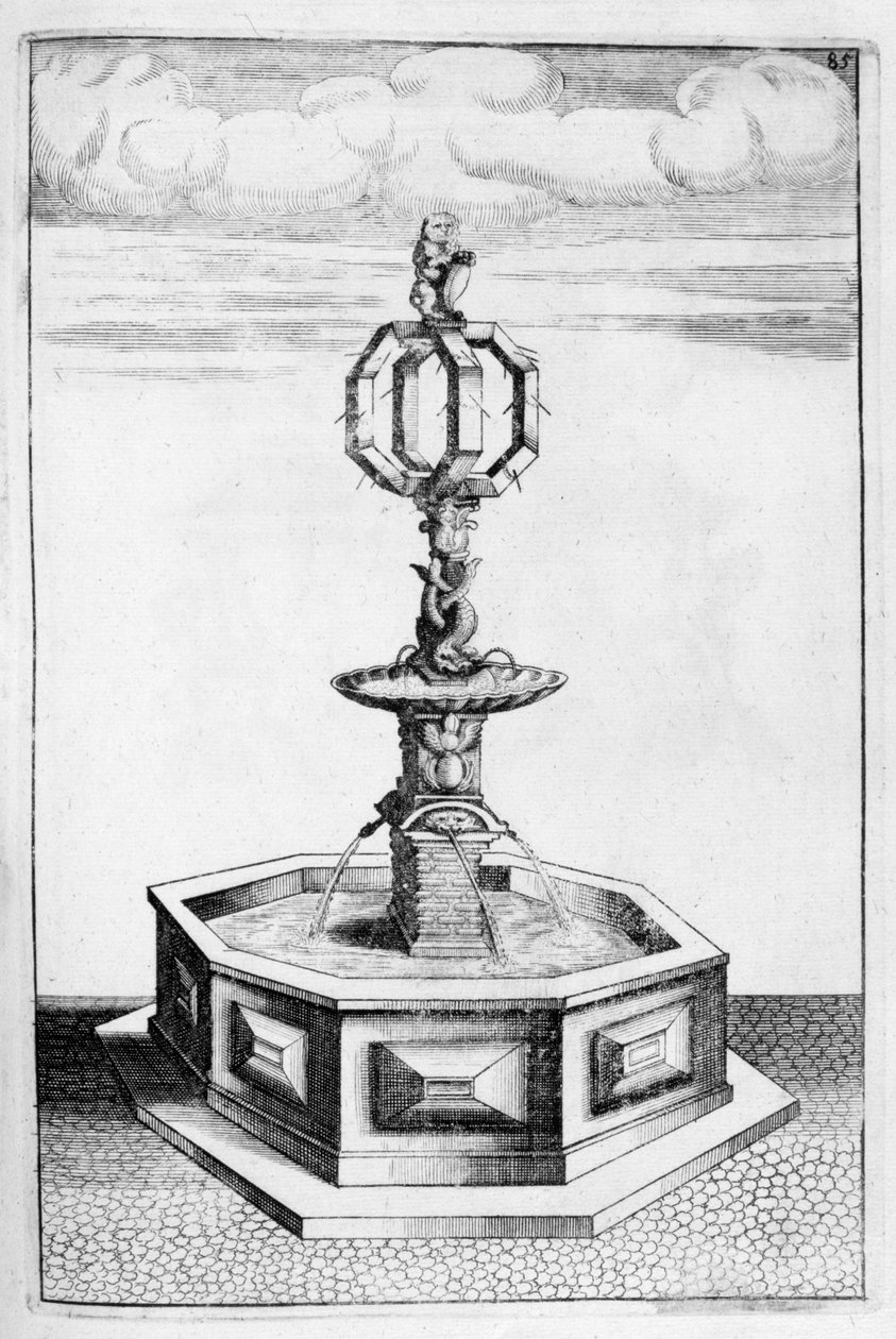 Progetto di fontana, 1664 da Georg Andreas Bockler