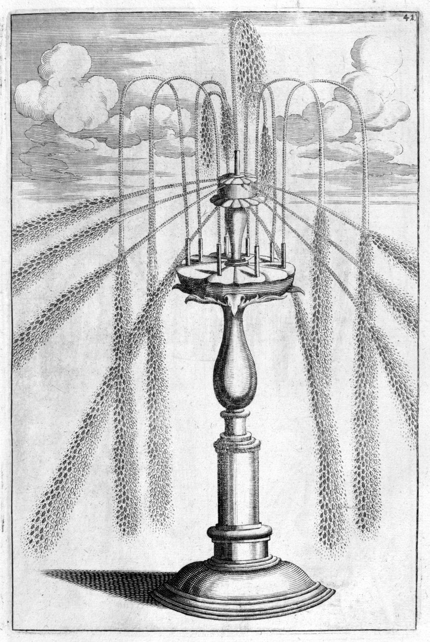 Progetto di fontana ornamentale, 1664 da Georg Andreas Bockler