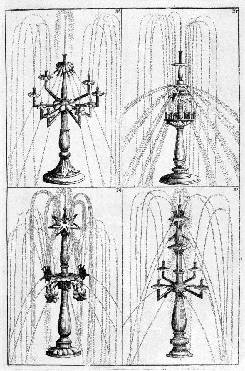 Progetto di fontana ornamentale, 1664 da Georg Andreas Bockler