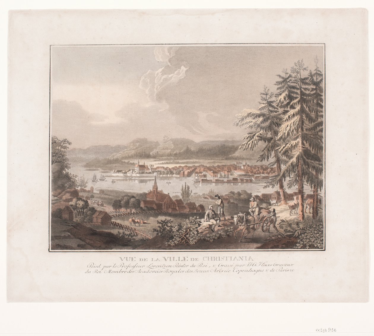 Vista sulla città di Kristiania da Georg Haas