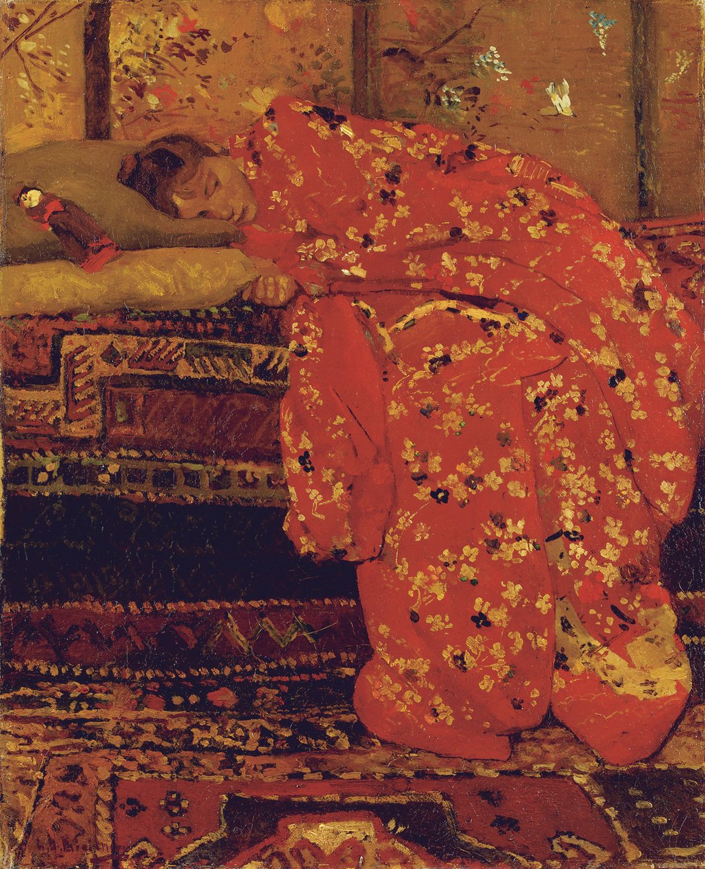 Ragazza in un kimono rosso da Georg Hendrik Breitner