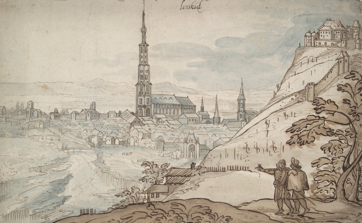 Veduta di Landshut da Georg Hoefnagel