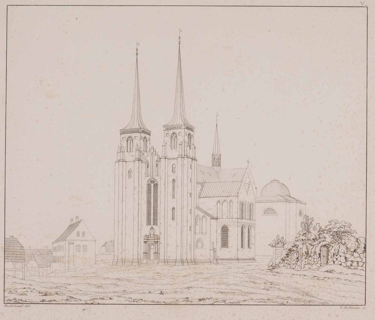 Danese: la cattedrale di Roskilde vista da sud-ovest da Georg Hoffmann