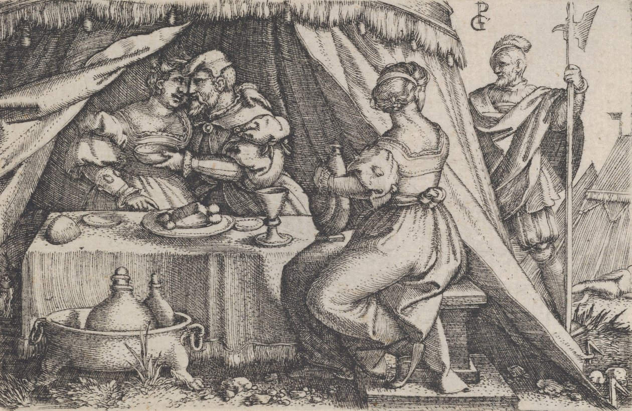 Giuditta e Oloferne a cena da Georg Pencz