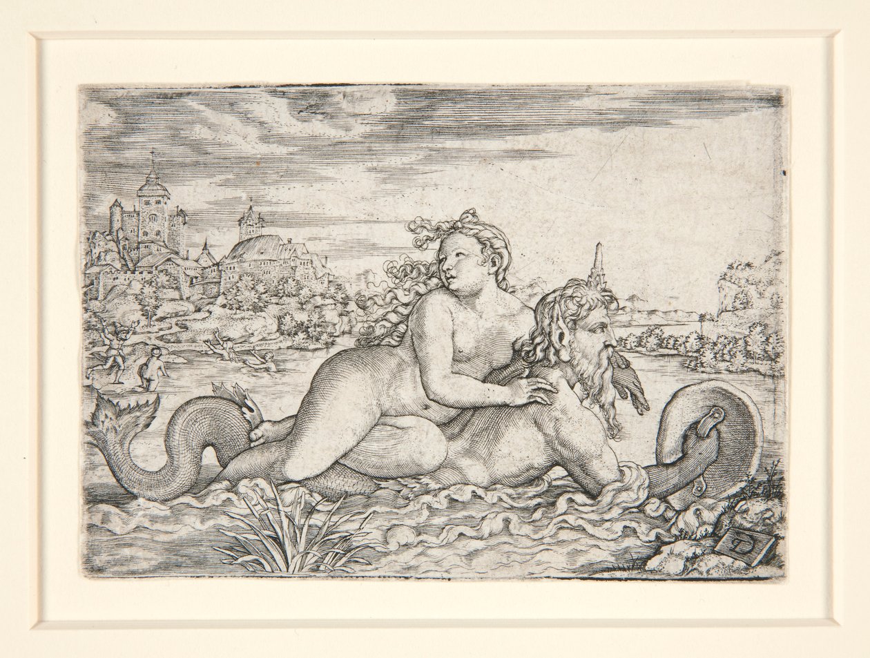 Fanciulla rapita dal mostro marino da Georg Pencz