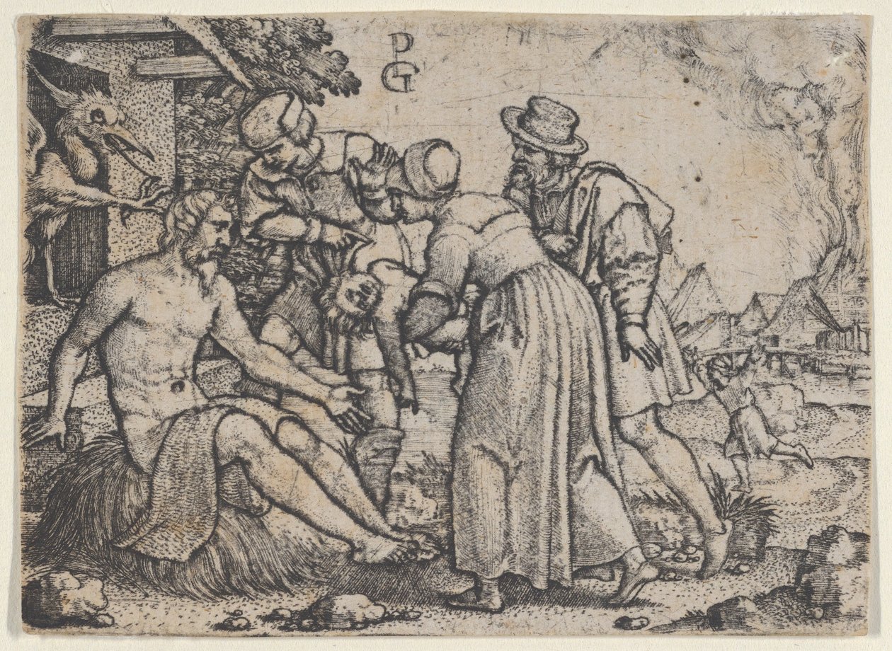 La Persecuzione di Giobbe da Georg Pencz