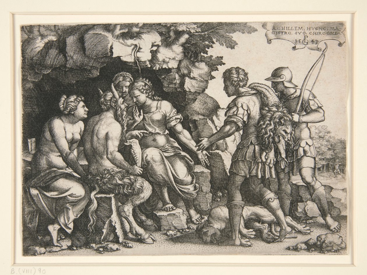 Teti e Chirone da Georg Pencz