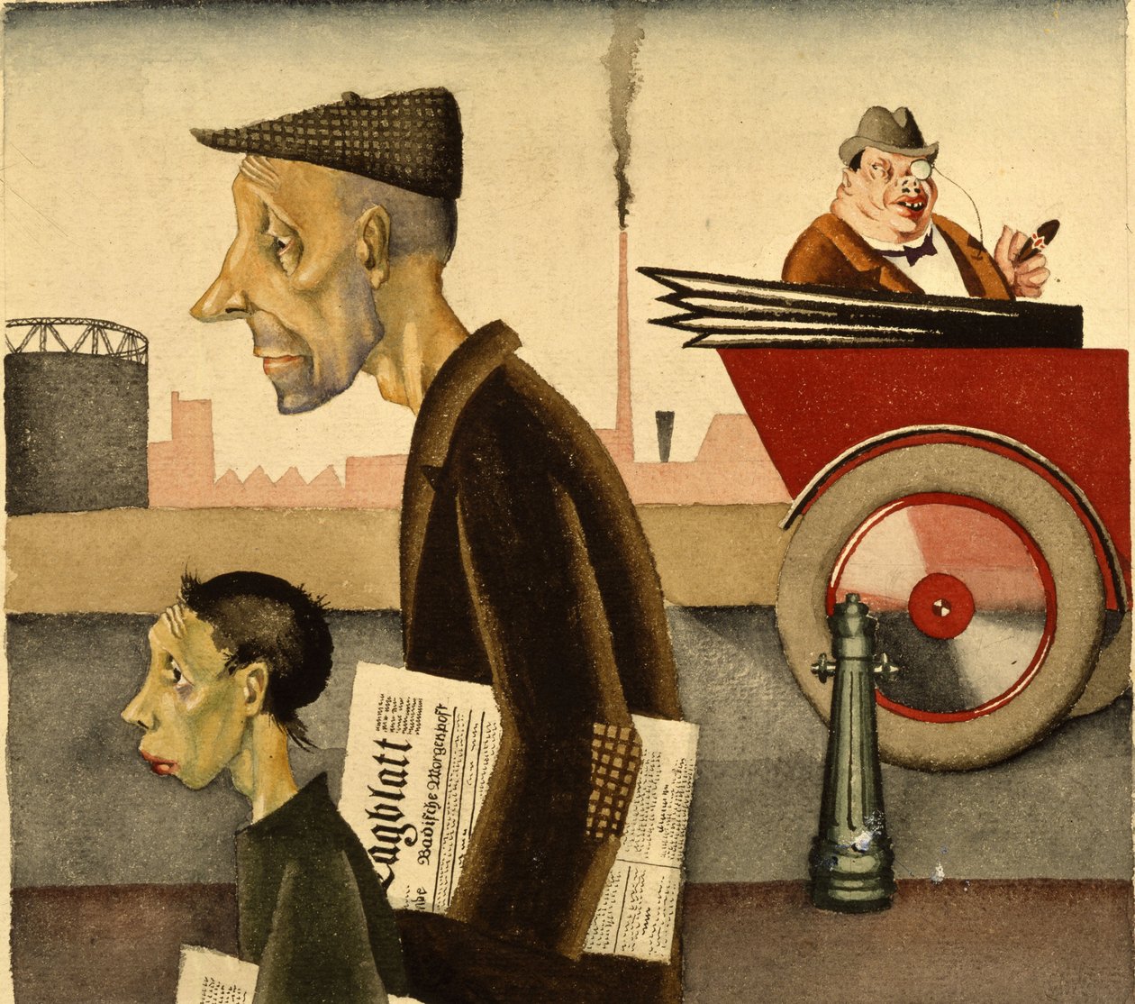 Gente del giornale, 1921 da Georg Scholz