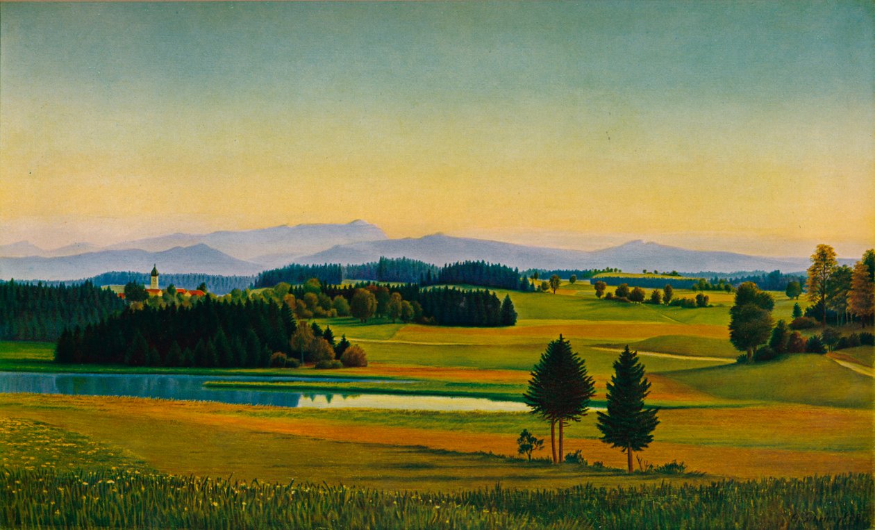 Paesaggio a Staffelsee, c1931 da Georg Schrimpf