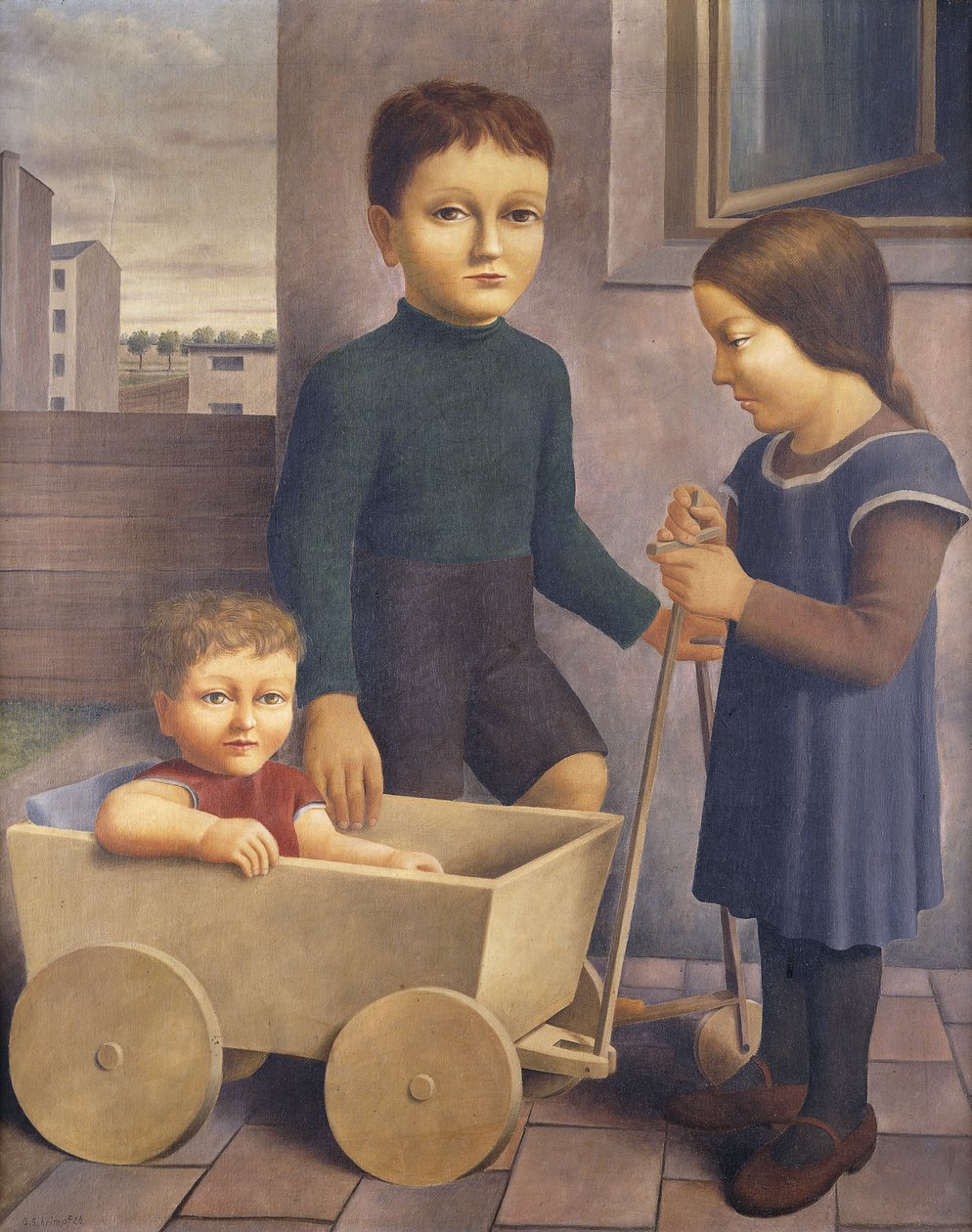 Tre bambini, 1926 da Georg Schrimpf