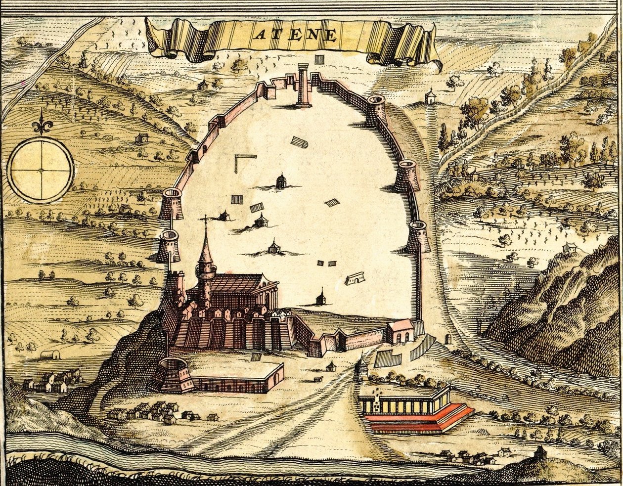Atene, Grecia da Georg and Hogenberg Franz (1535 90) Braun