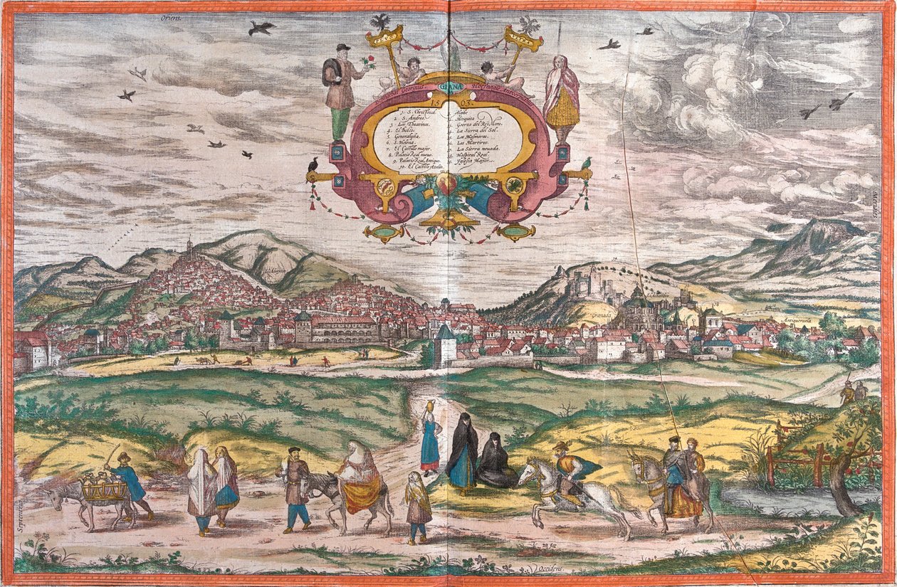 Granada, Spagna da Georg and Hogenberg Franz (1535 90) Braun