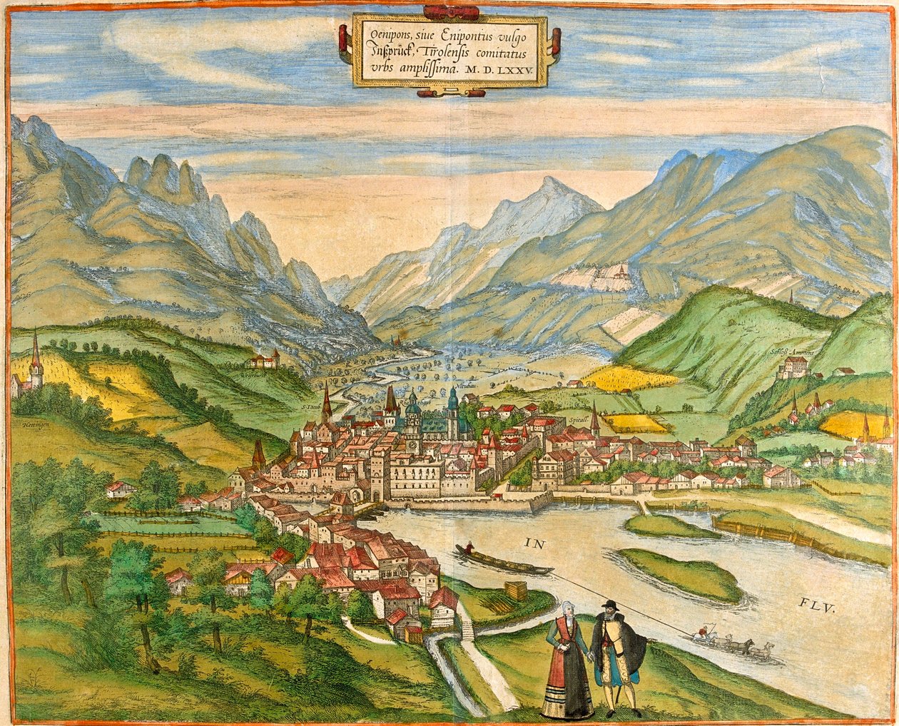 Innsbruck, Austria da Georg and Hogenberg Franz (1535 90) Braun