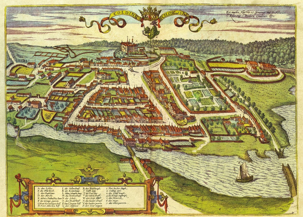 Kolding, Danimarca da Georg and Hogenberg Franz (1535 90) Braun