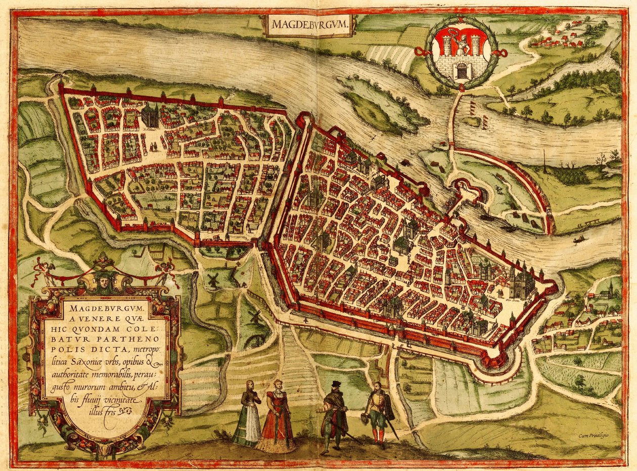 Magdeburgo, Germania da Georg and Hogenberg Franz (1535 90) Braun