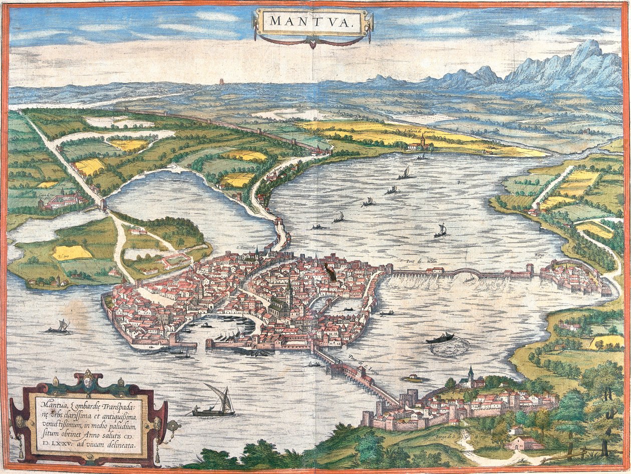 Mantova, Italia da Georg and Hogenberg Franz (1535 90) Braun