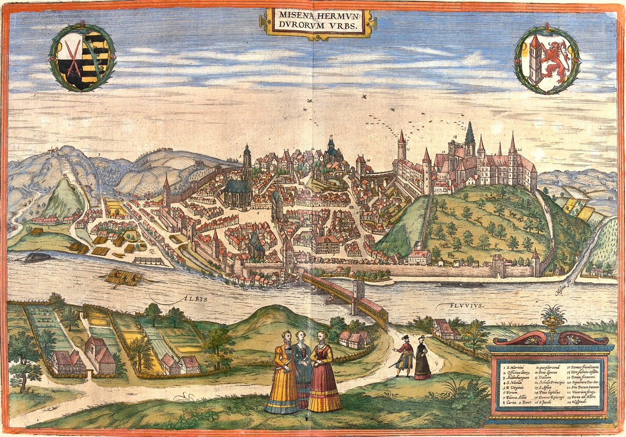 Meissen, Germania da Georg and Hogenberg Franz (1535 90) Braun