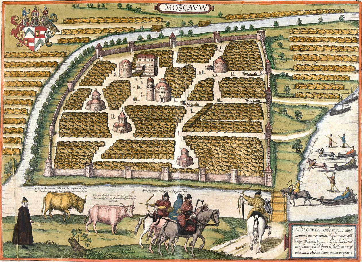 Mosca, Russia da Georg and Hogenberg Franz (1535 90) Braun