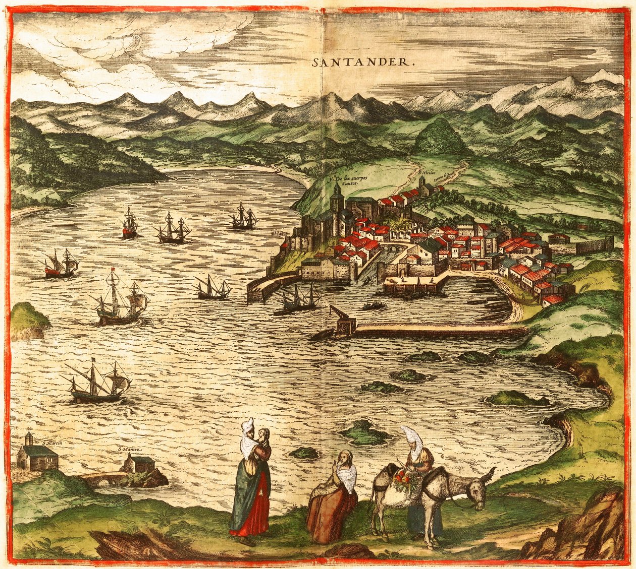 Santander da Georg and Hogenberg Franz (1535 90) Braun