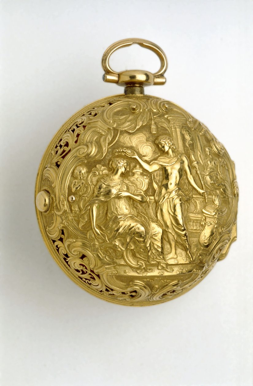 Orologio a cilindro in oro con ripetizione dei quarti di George Graham, 1744 da George , Moser, George Michael and Ward, John Graham