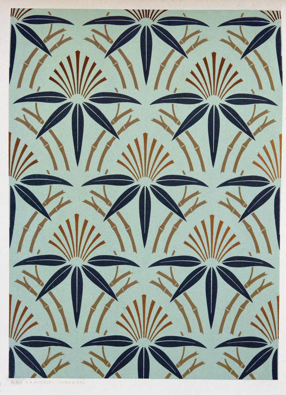 Disegno di foglia, c.1892 da George Ashdown Audsley