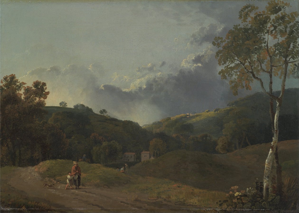 Paesaggio con contadini da George Barret